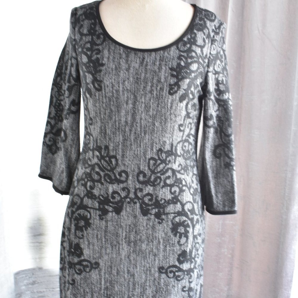 DB Established 1962 Dress 3/4 Sleeve Black Gray size 6